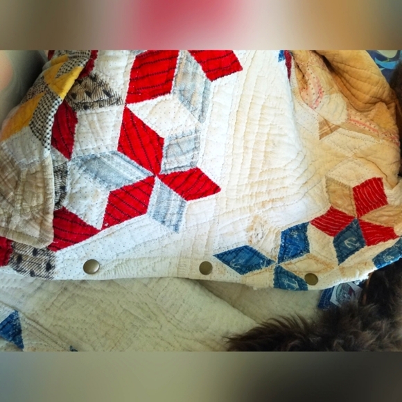 NWOT Mabel And Snow Quilt Coat Genuine Sheepskin Collar Size Small / Med… - Picture 3 of 9